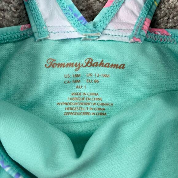 NEW! Adorable Floral Tommy Bahama Toddler one piece swimsuit 18mo. - Picture 2 of 5